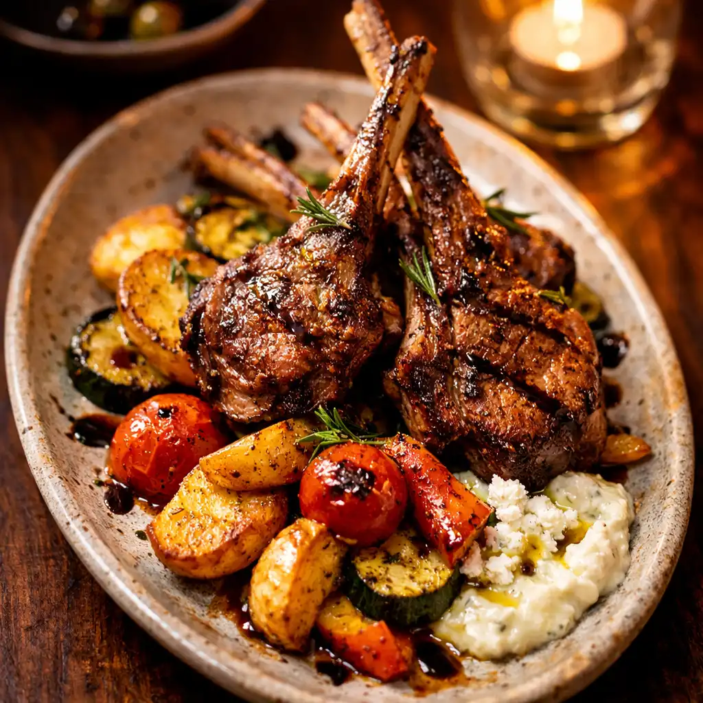 Narrow photograph of a plated restaurant dish